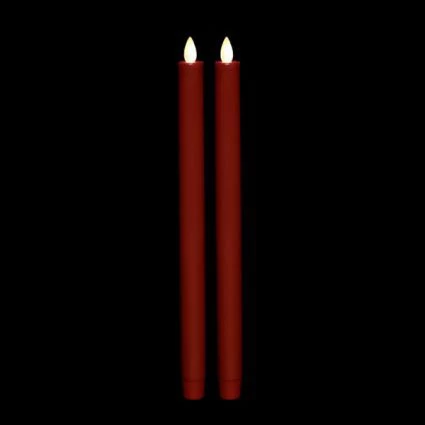 Remote Control Liown 12 Inch Red Moving Flame Taper Candle Set - 2 3 Remote Control Liown 12 Inch Red Moving Flame Taper Candle Set - 2
