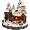 Battery Operated Lighted Musical Animated Winter Holiday Snow Village - Santa And Reindeer -Home Candle Shop 2355220 sleigh image