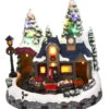 Battery Operated Lighted Musical Animated Winter Holiday Snow Village - Moving Train -Home Candle Shop 2355220 train main image