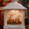 Owls Autumn Scene Lighted Fall Water Lantern With Swirling Glitter 2 Owls Autumn Scene Lighted Fall Water Lantern With Swirling Glitter -Home Candle Shop 2600650 owls