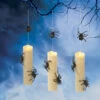 Lighted Hanging Spider Candles Set Of 3 With Remote Control Indoor-Outdoor -Home Candle Shop 2660810 spider candles
