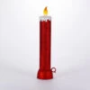18 Inch Battery Operated Red Glitter Pillar With Fireglow Flame Effect - NEW 2023 -Home Candle Shop 2700630 18 inch candle