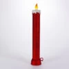 23.6 Inch Battery Operated Red Glitter Pillar With Fireglow Flame Effect - NEW 2023 -Home Candle Shop 2700640 tall candle