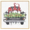 Battery Operated Lighted Wood Gnomes In Truck Sign - 15.75 Inch -Home Candle Shop 3 gnomes and holly