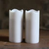 3 Inch Battery Operated White Wax Votives Set Of 2 With Timer -Home Candle Shop 3 inch white timer votives