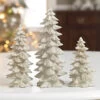 White Glitter Trees Set Of 3 - NEW 2023 2 White Glitter Trees Set Of 3 - NEW 2023 -Home Candle Shop 3011108 set of three gltter
