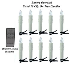 Alternative view of Remote Control 4.25 Inch Clip On Candles - Battery Operated Set Of 10