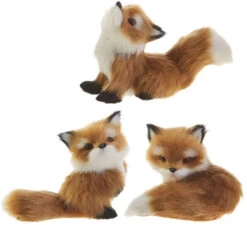 Alternative view of Red Fox Ornaments Set Of 3 Assorted - 4 Inch