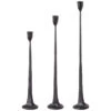 Black Iron Taper Candlestick Holders - Set Of 3 From RAZ -Home Candle Shop 3902528