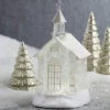 10.5 Inch Lighted Church Water Lantern Snow Globe 2 10.5 Inch Lighted Church Water Lantern Snow Globe -Home Candle Shop 3919039 church