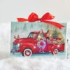 6 Inch Tabletop LED Lighted Print On Canvas - Dogs In A Red Truck With Stand 1 6 Inch Tabletop LED Lighted Print On Canvas - Dogs In A Red Truck With Stand -Home Candle Shop 3939423 10