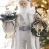 Santa Figurine With Sack And Wreath - 18 Inch 2 Santa Figurine With Sack And Wreath - 18 Inch -Home Candle Shop 4115579