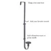 Wreath Hanger With Taper And Candle Holder - 30.5 Inch Adjustable -Home Candle Shop 4128913 wreath hanger