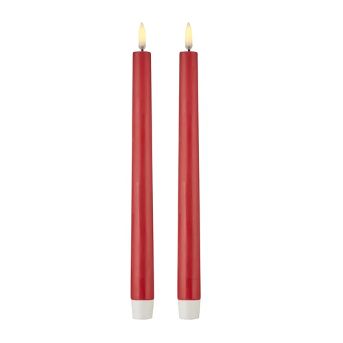 Uyuni 11 Inch Red Taper Candle Set Of 2 - Remote Ready 3 Uyuni 11 Inch Red Taper Candle Set Of 2 - Remote Ready