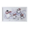 Ice Skating Snowman And Penguins Lighted Canvas Print White Wood Frame- 23.75 Inch -Home Candle Shop 4155114 large image