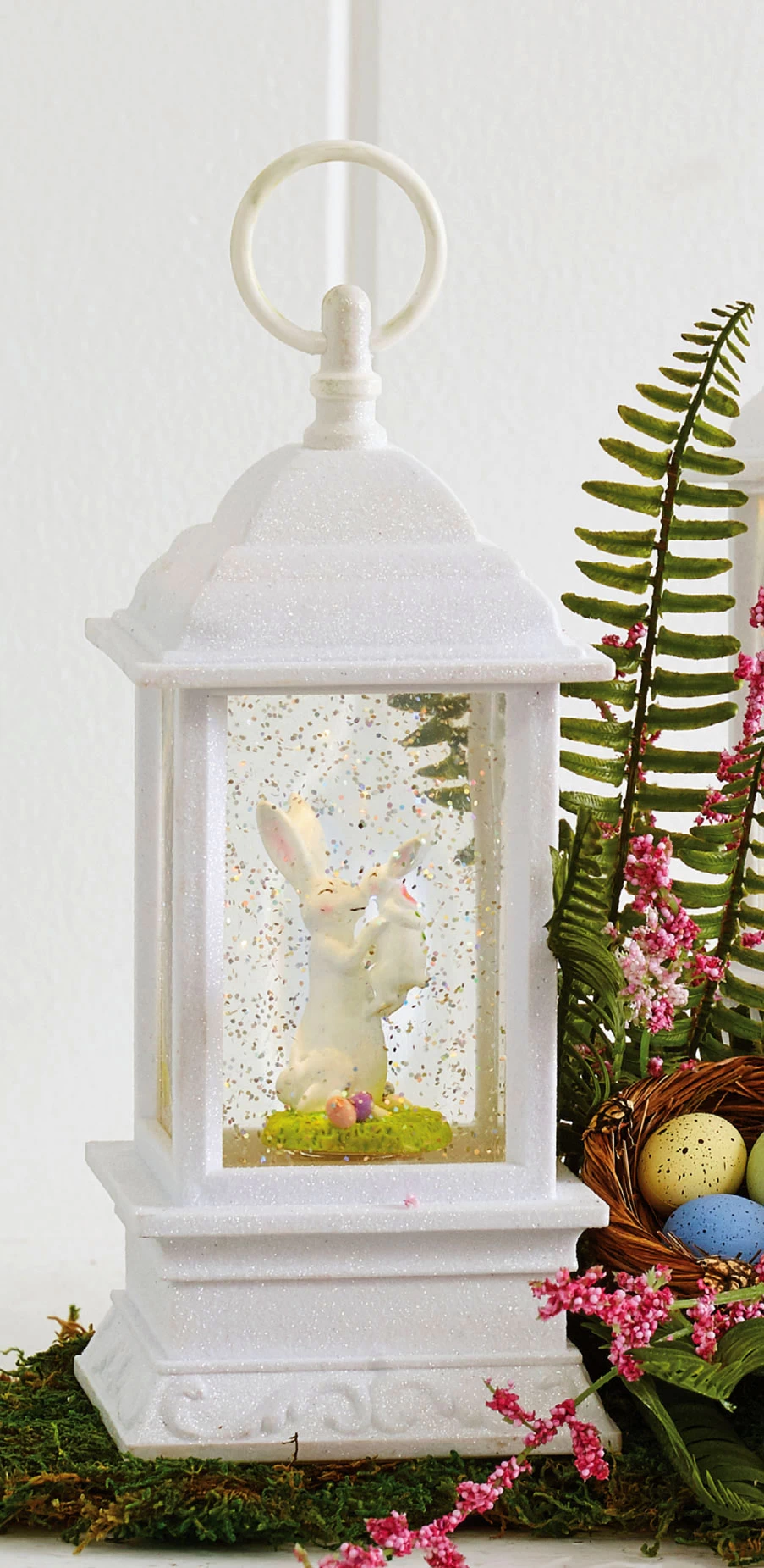 Bunny And Baby Bunny Animated Lighted White Water Lantern USB Cord Included - NEW 2022 3 Bunny And Baby Bunny Animated Lighted White Water Lantern USB Cord Included - NEW 2022
