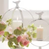 Distressed White Bird Finial Candle Holder - Set Of 2 1 Distressed White Bird Finial Candle Holder - Set Of 2 -Home Candle Shop 4238669