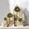 Wooden Village With Mistletoe Wreaths Set Of 4 - NEW 2023 2 Wooden Village With Mistletoe Wreaths Set Of 4 - NEW 2023 -Home Candle Shop 4316274 close