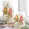Cardinal Glass Candle Holders - Set Of 2 From RAZ - NEW 2023 -Home Candle Shop 4324593 cardinal candle hol