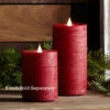 Simplux LED Designer Candle Red Flat Top - Moving Flame 3.5x7 1 Simplux LED Designer Candle Red Flat Top - Moving Flame 3.5x7 -Home Candle Shop 7 inch red flat top pillar simplus