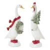 Christmas Goose Figurine Set Of 2 Assorted Resin 9.5 - 10 Inch 2 Christmas Goose Figurine Set Of 2 Assorted Resin 9.5 - 10 Inch -Home Candle Shop 86833