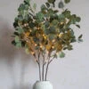 Electric Lighted Eucalyptus Branch 48 Bulb - 40 Inch -Home Candle Shop Eucalyptus Leaf Willow