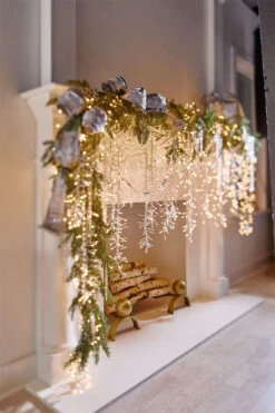 Alternative view of 10 Foot Green Wire FLOWING CLUSTER With 960 Warm White Lights RAZ