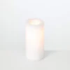 Outdoor All Weather WHITE Wax Candle 3 X 6 Inch With 5 Hour DUSK ON Timer -Home Candle Shop aww36111wh