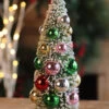 Bottle Brush Tree With Ornaments And Wood Base - 10 Inch -Home Candle Shop bottlebrush tree gr