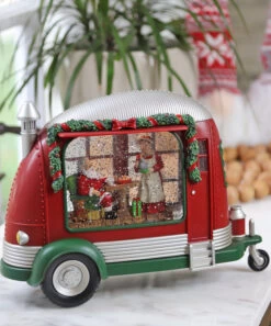 Camper Lighted Water Lantern With Santa And Mrs. Clause In Swirling Glitter 5 Camper Lighted Water Lantern With Santa And Mrs. Clause In Swirling Glitter -Home Candle Shop camper water lantern