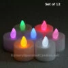 Flameless Color Changing LED Battery Operated - Set Of 12 -Home Candle Shop cc tall tealights 12 pack