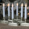 Discount 6 Pack - Warm White / Amber - Traditional Battery Window Candle (Pewter) -Home Candle Shop fpc 1525 main box