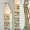 22.5 Inch Large Flickering Flame Sheet Music Christmas Candle -Home Candle Shop music note candles
