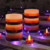 Set Of 2 Flameless Halloween Candles - 3 X 5 Inch -Home Candle Shop pumpkin pillars main image