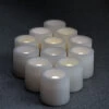 Tall Tea Lights - With Recessed Warm White LED - Super Bright Set Of 12 1 Tall Tea Lights - With Recessed Warm White LED - Super Bright Set Of 12 -Home Candle Shop round white tealight main