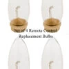Remote Controlled Window Candle LED Dual Sided Bulbs Set - 4 -Home Candle Shop set of 4 remote control bul