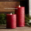 Simplux LED Designer Candle Red Flat Top - Moving Flame 3.5x5 -Home Candle Shop short flat top red simplux
