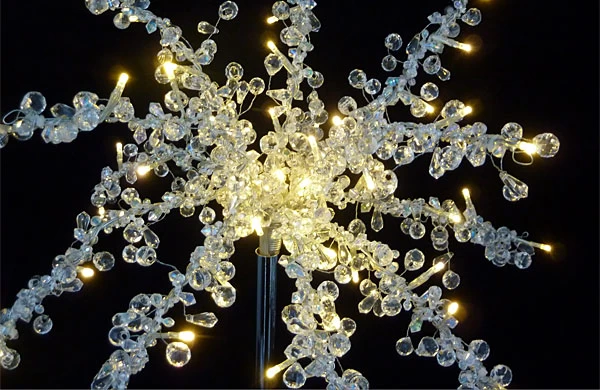 Battery Operated Mini Tabletop Crystal Tree - 48 Warm White LED's 3 Battery Operated Mini Tabletop Crystal Tree - 48 Warm White LED's